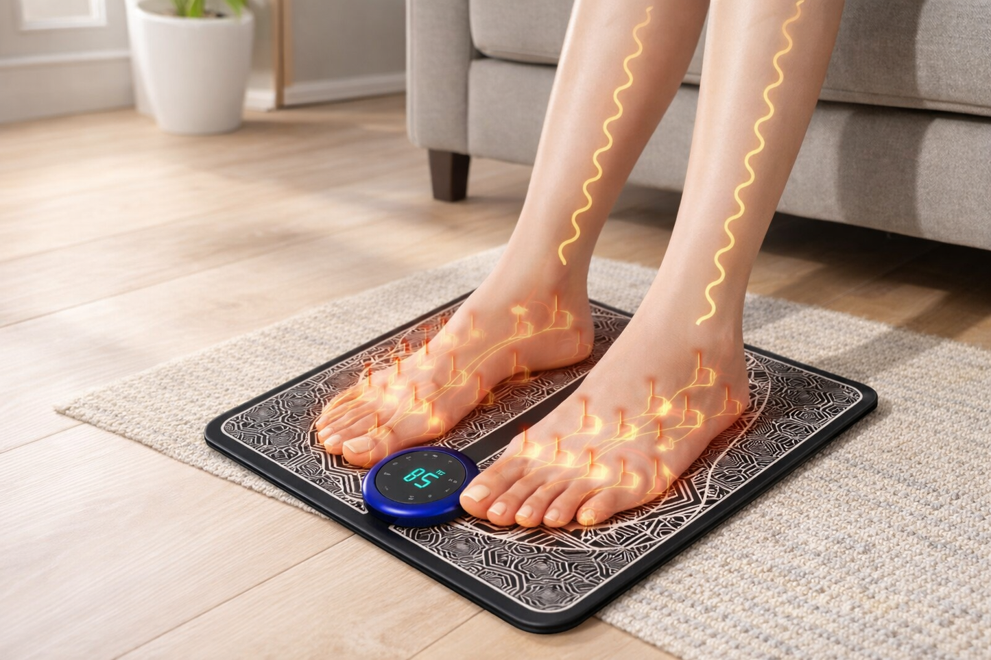 Intelligent electric feet massage pad